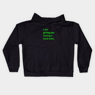 TBI Brain Injury Green - Having a Hard Time Kids Hoodie